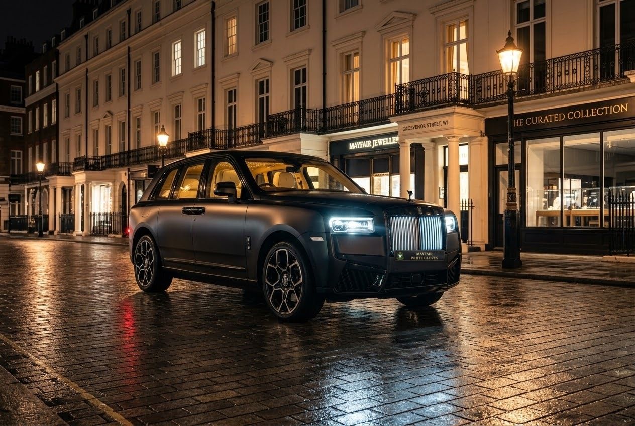 Rolls-Royce Cullinan wedding car with a chauffeur in London